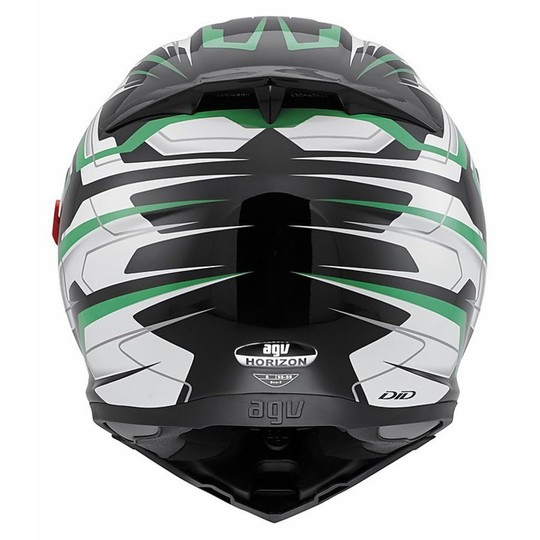 Casque de moto intégral AGV Horizon Multi Stamina Noir Blanc Vert