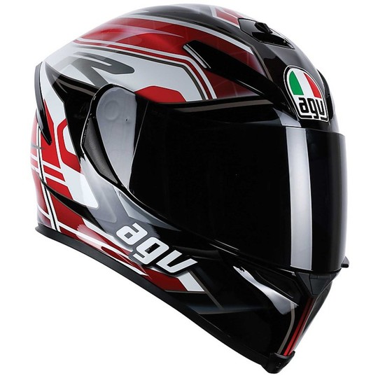 Casque de moto intégral Agv k-5 Nouveau 2015 Multi Dimension Noir Blanc Rouge