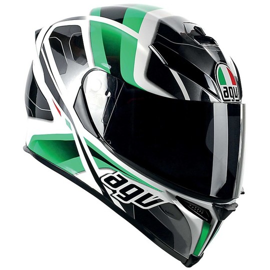 Casque de moto intégral Agv k-5 nouveau 2015 Multi Transformer blanc noir vert