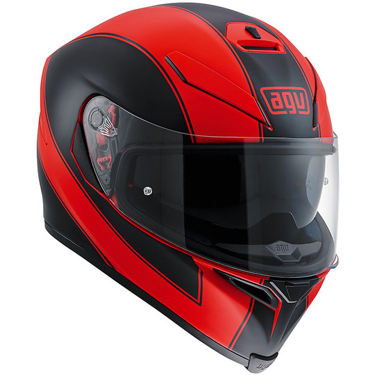 Casque de moto intégral Agv K-5 S Multi Enlace Black Matt Red