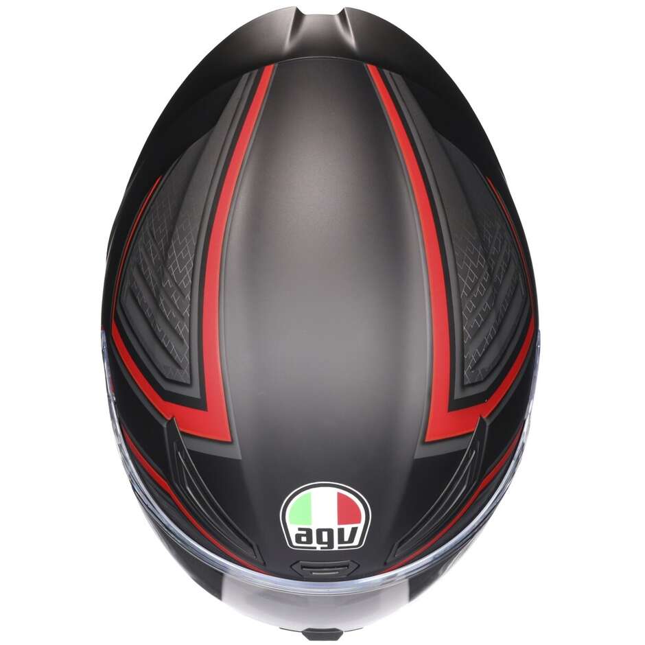 Casque de moto intégral AGV K1 S SLING noir mat rouge