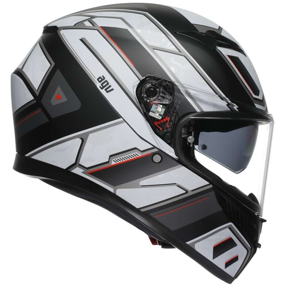Casque de moto intégral Agv K3 RIVIA noir mat blanc