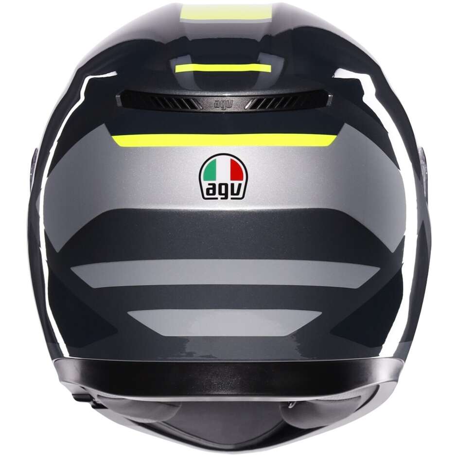 Casque de moto intégral AGV K3 SHADE gris jaune fluo
