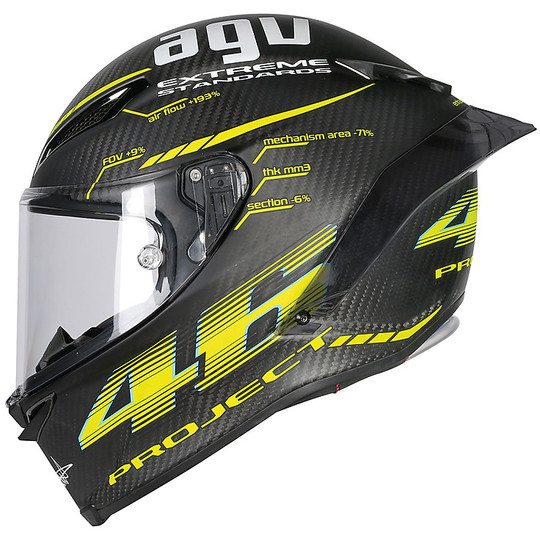 Casque de moto intégral AGV Pista Gp R Project 46 2.0 Carbon Matt