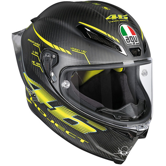 Casque de moto intégral AGV Pista Gp R Project 46 2.0 Carbon Matt