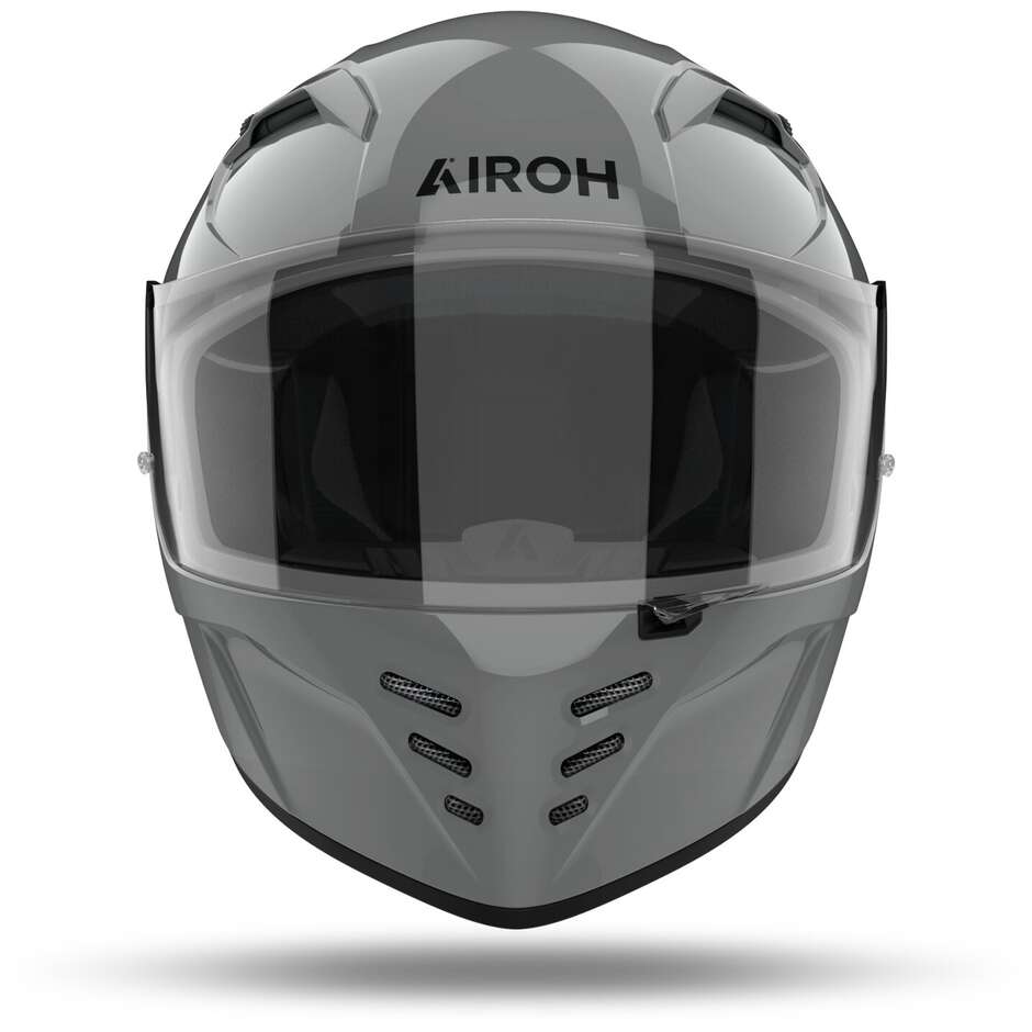 Casque de moto intégral Airoh CONNOR COLOR gris ciment brillant