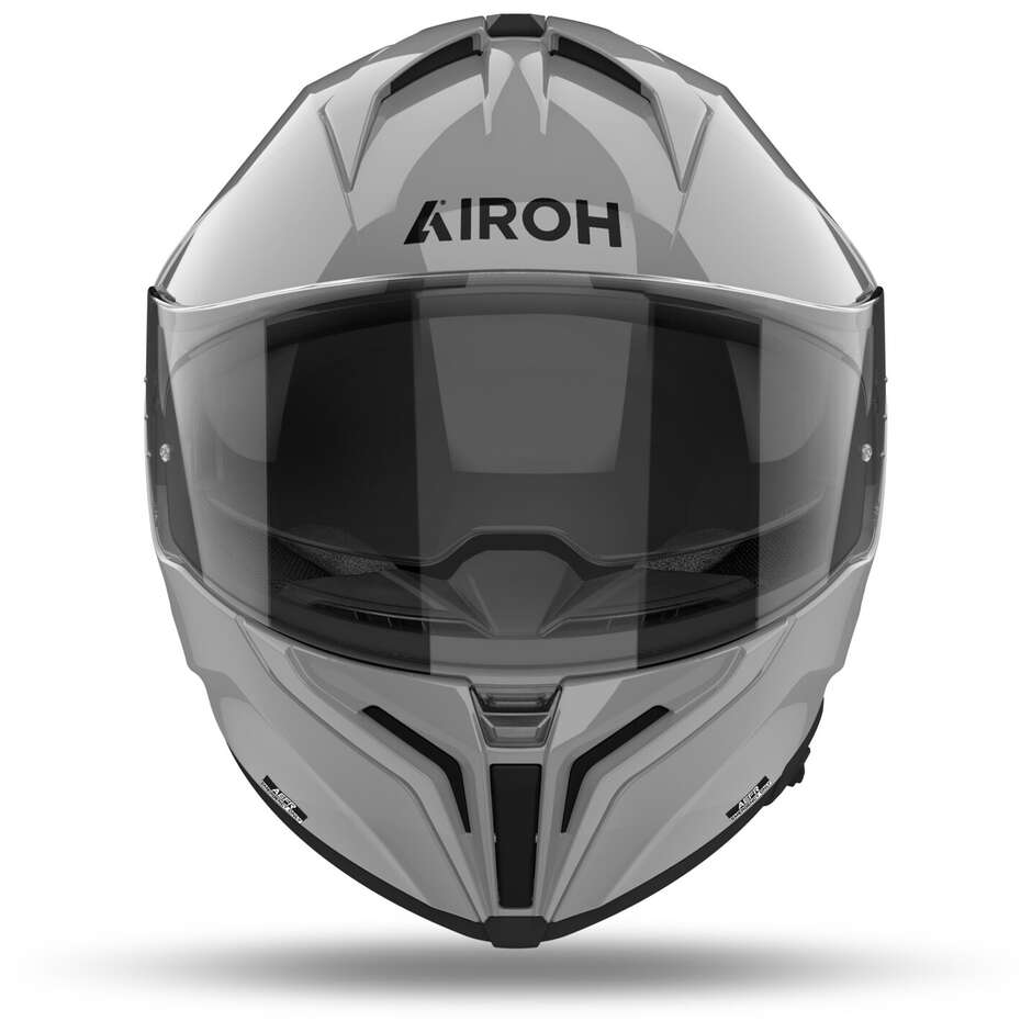 Casque de moto intégral Airoh MATRYX en couleur gris ciment brillant