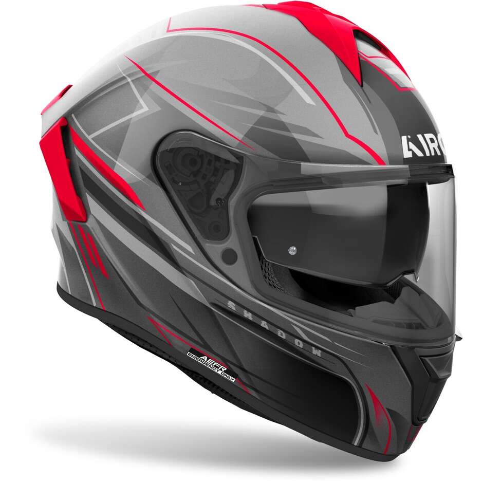 Casque de moto intégral Airoh SPARK 2 SHADOW rouge brillant