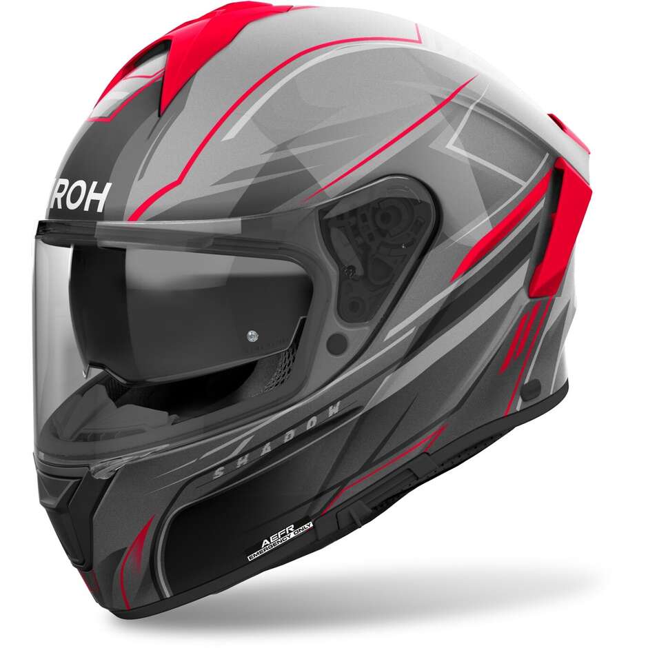 Casque de moto intégral Airoh SPARK 2 SHADOW rouge brillant