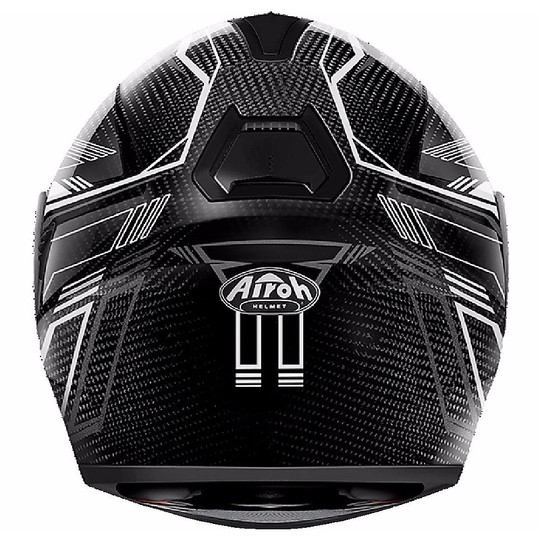 Casque de moto intégral Airoh St 701 Safety Full Carbon Black White
