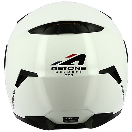 Casque de moto intégral Astone GT3 Solid Glossy White