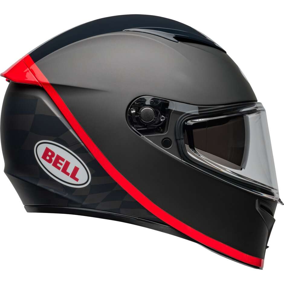 Casque de moto intégral Bell LITHIUM MIPS HARTLUCK noir brillant rouge