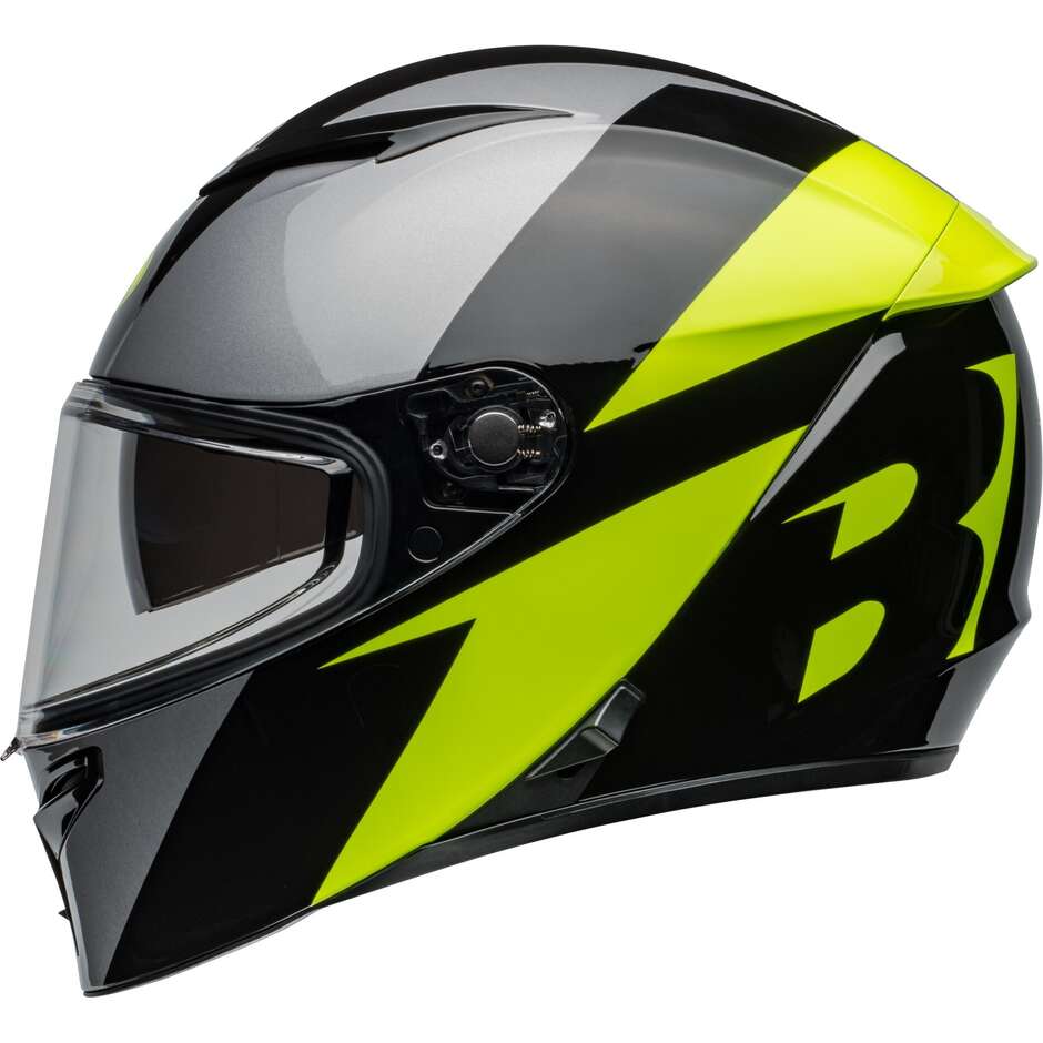 Casque de moto intégral Bell LITHIUM SHEAR gris rétine métallisé