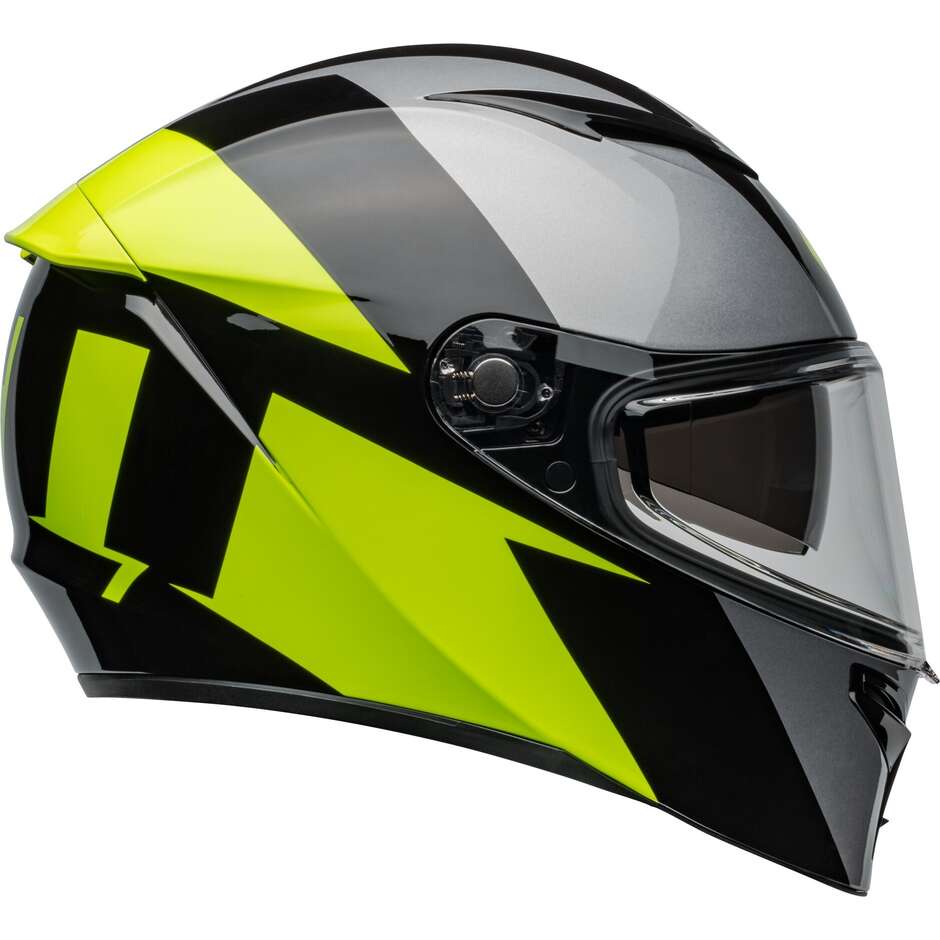 Casque de moto intégral Bell LITHIUM SHEAR gris rétine métallisé