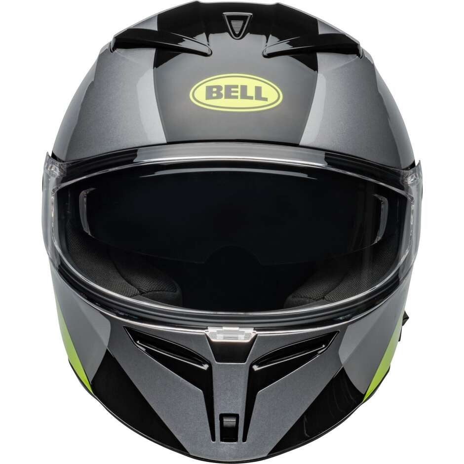 Casque de moto intégral Bell LITHIUM SHEAR gris rétine métallisé
