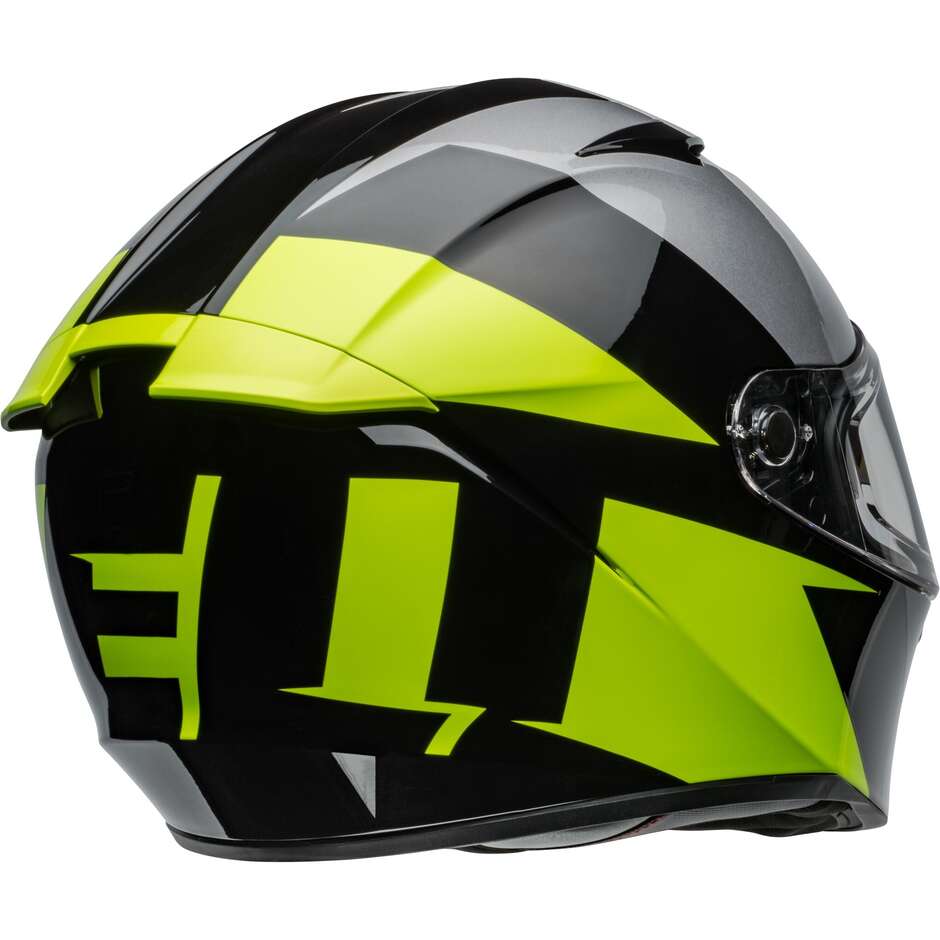 Casque de moto intégral Bell LITHIUM SHEAR gris rétine métallisé