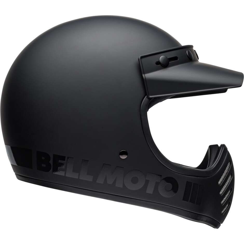 Casque de moto intégral Bell MOTO-3 CLASSIC Custom noir mat brillant