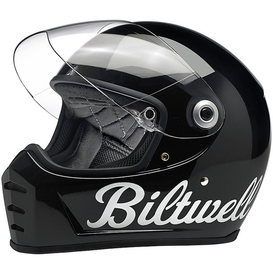 Casque de moto intégral Biltwell Model Lane Splitter Factory Gloss Black