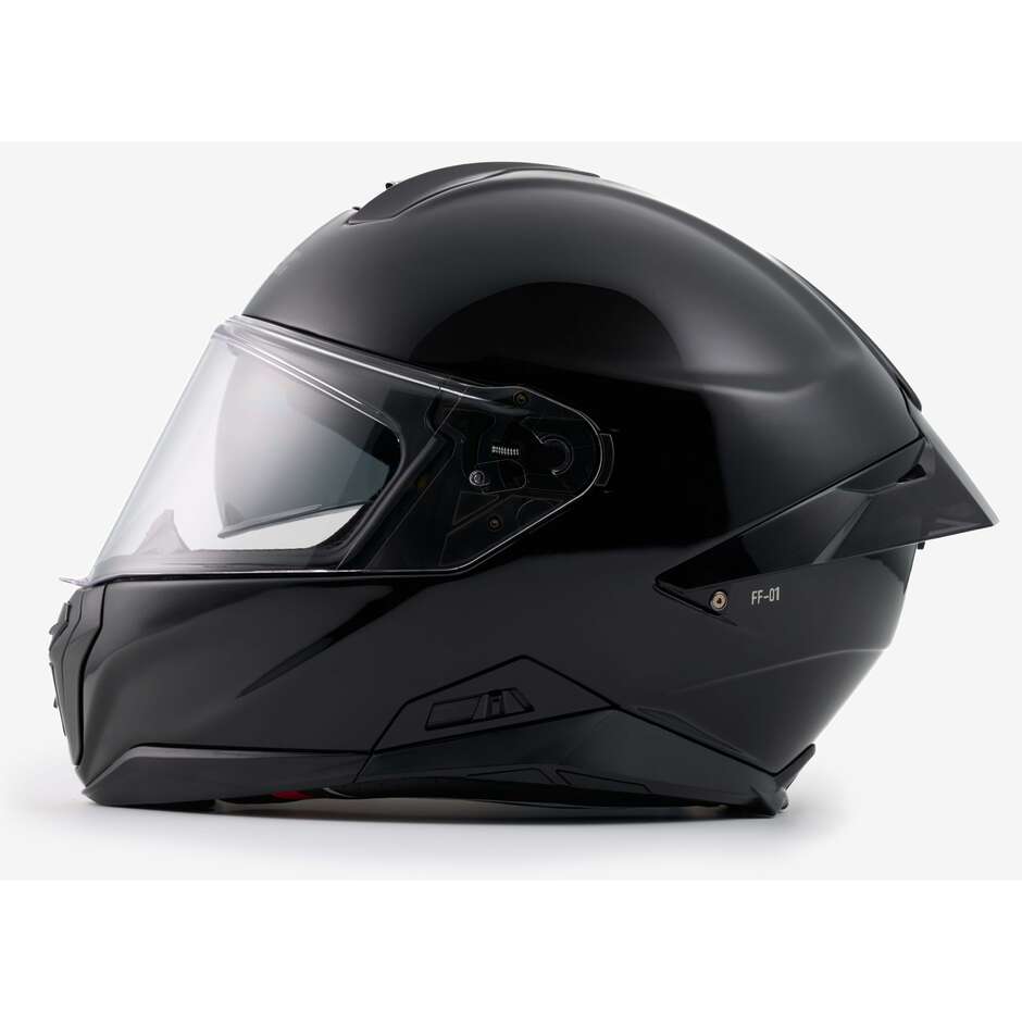 Casque de moto intégral Blauer FF01 en mono visière double fibre noir brillant