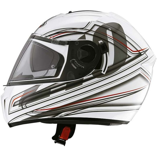 Casque de moto intégral Caberg Ego Colt modèle blanc double visière