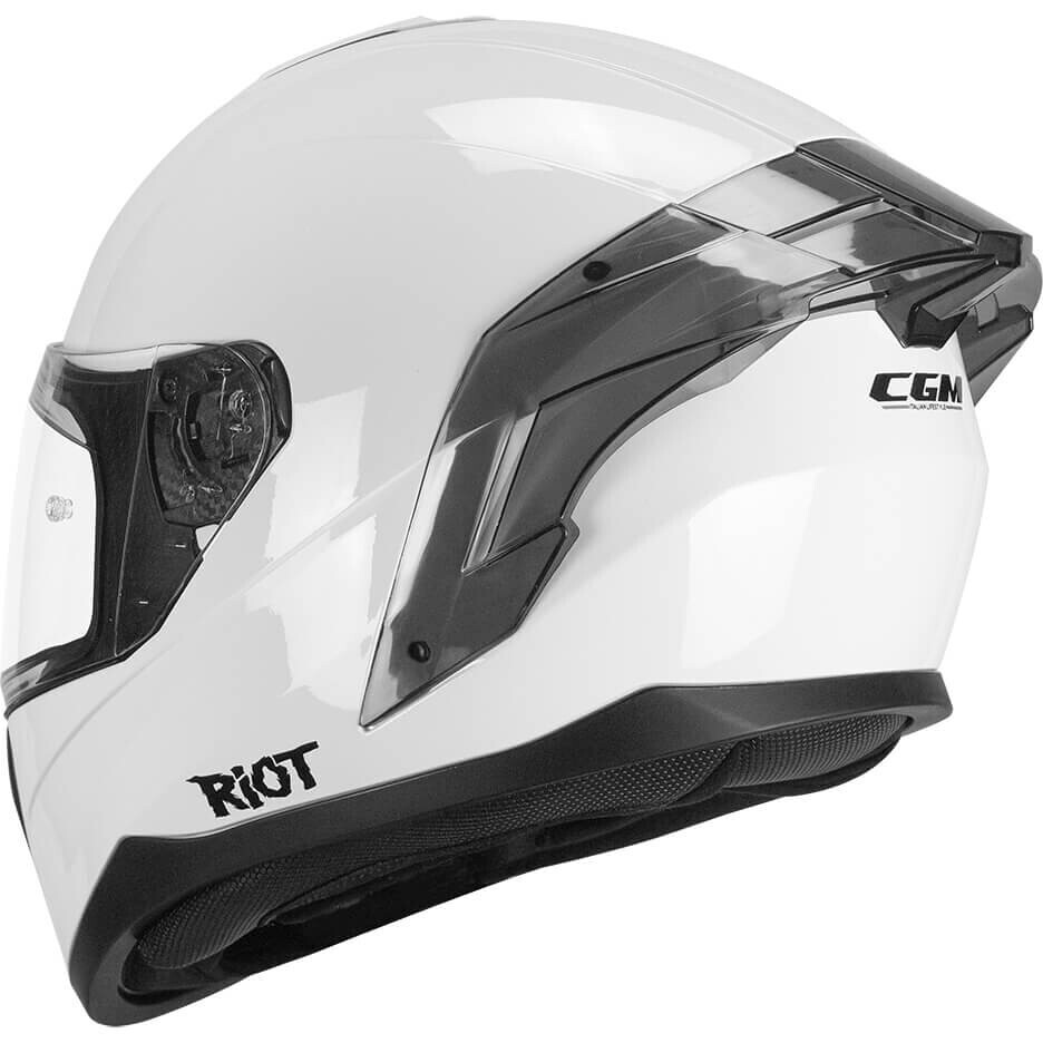 Casque de moto intégral CGM 330A RIOT MONO blanc