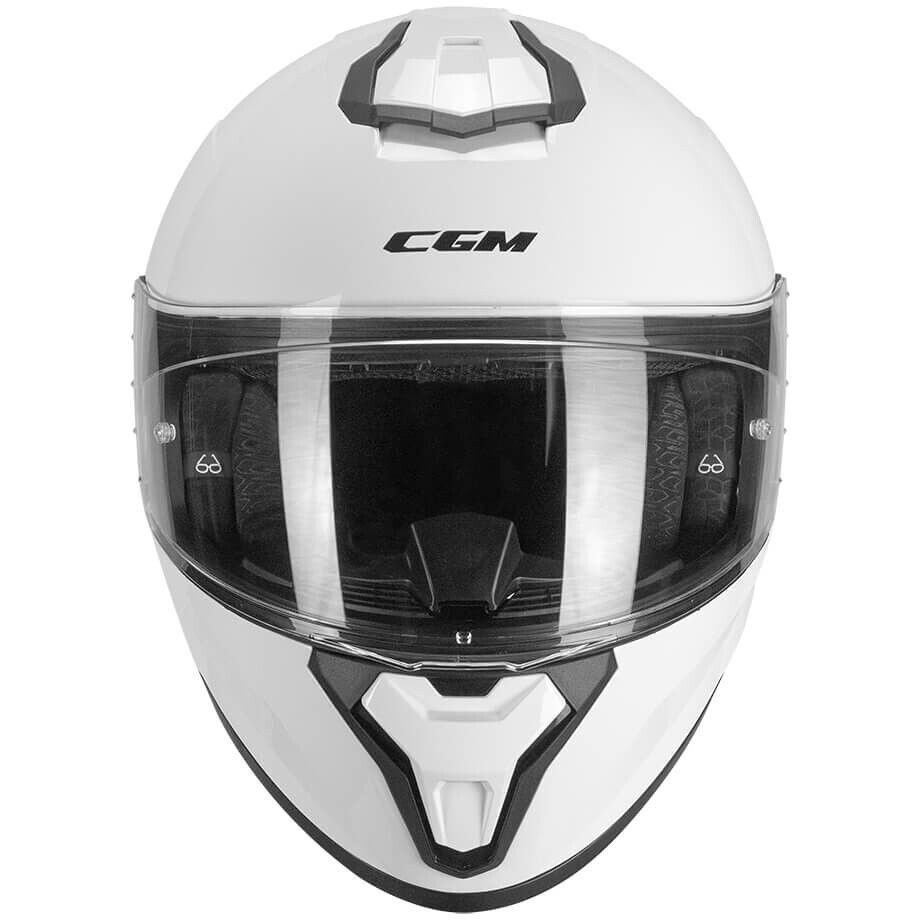 Casque de moto intégral CGM 330A RIOT MONO blanc