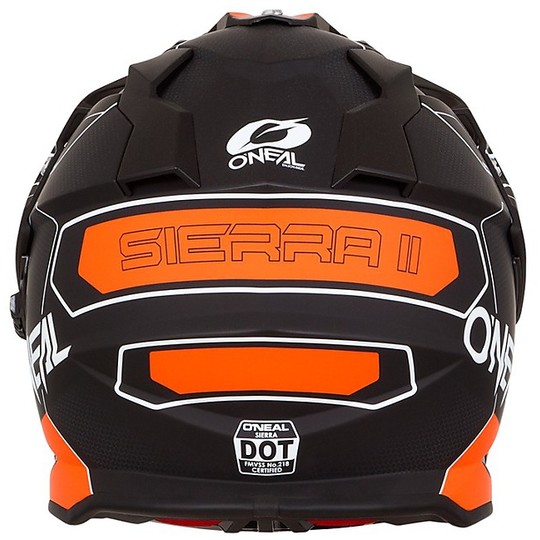 Casque de moto intégral Cross Enduro avec visière peigne Oneal Sierra Noir Orange