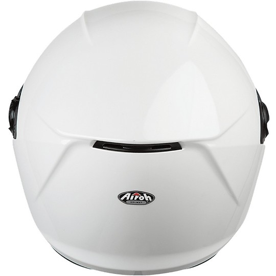 Casque de moto intégral double visière Airoh ST301 couleur blanc brillant