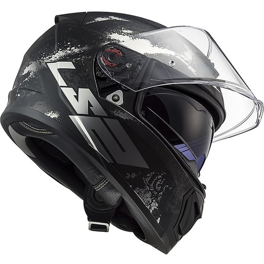 Casque de moto intégral Double visière Ls2 FF390 BREAKER Deft Black Matt Titanium