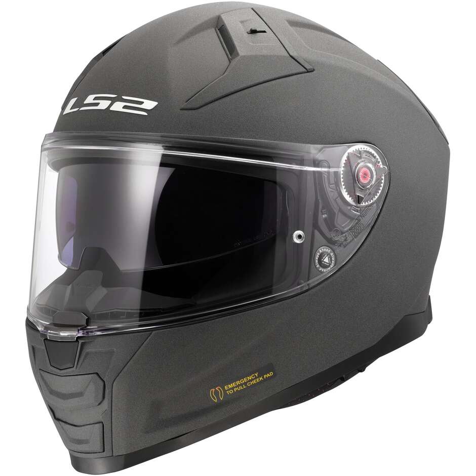 Casque de moto intégral en béton HPFC LS2 FF811 VECTOR II SOLID
