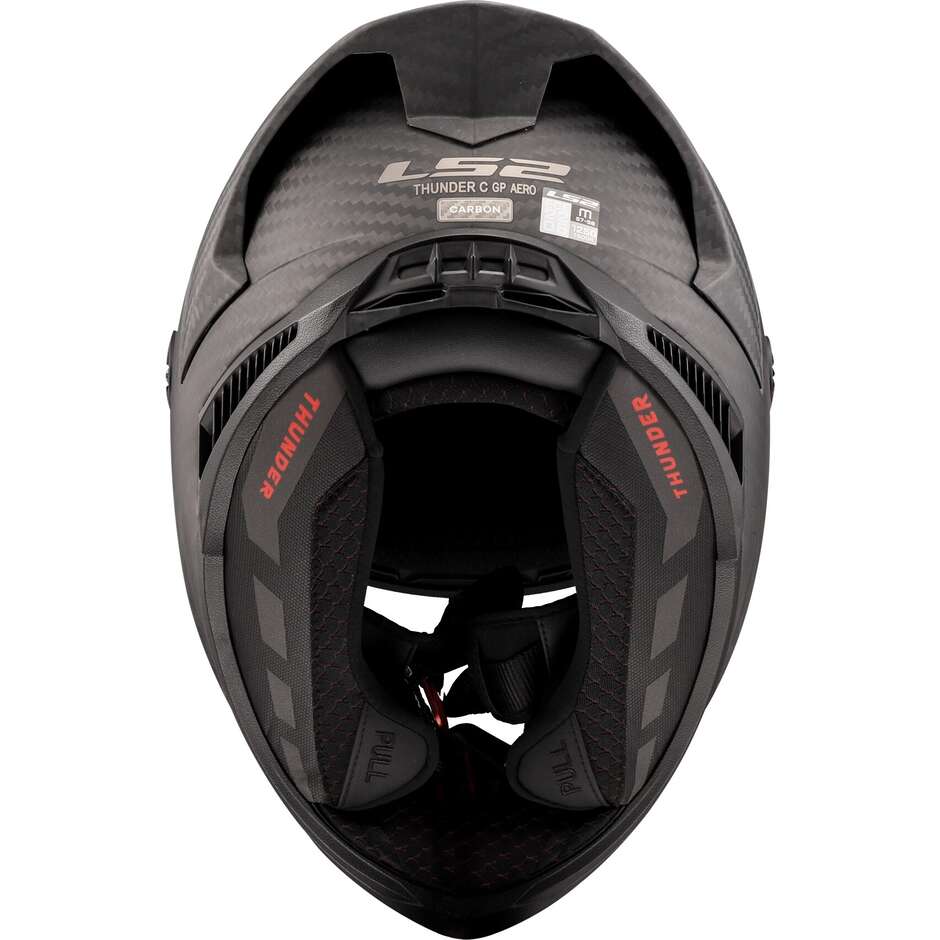 Casque de moto intégral en carbone 9k Ls2 FF805 THUNDER C GP AERO Matt Carbon -06