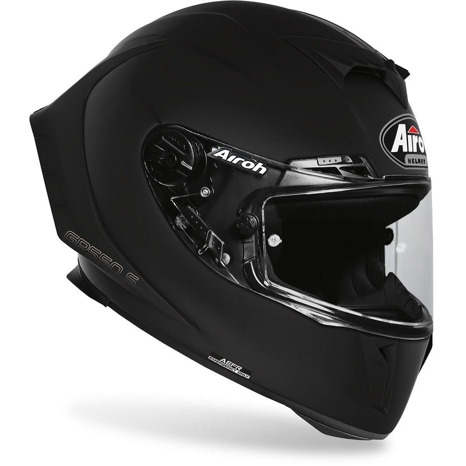 Casque de moto intégral en fibre Airoh GP550 S couleur noir mat