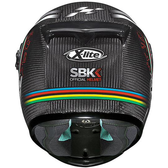 Casque de moto intégral en fibre X-Lite X-802 RR Ultra Carbon SBK 10 Carbon