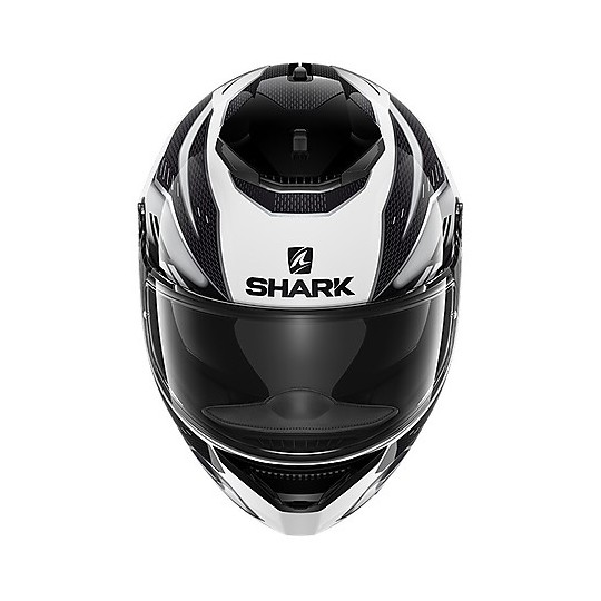 Casque de moto intégral Fiber Shark SPARTAN 1.2 Antheon blanc noir
