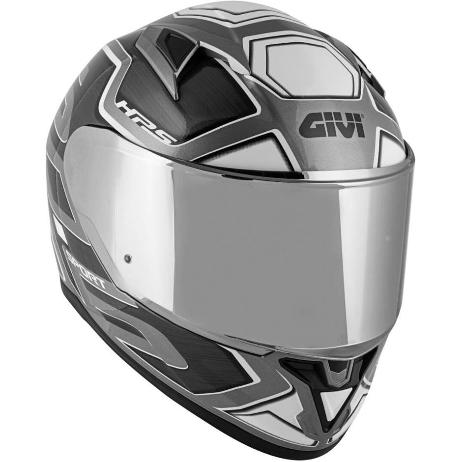 Casque de moto intégral Givi 50.6 Sport Deep Black Silver Double Visor