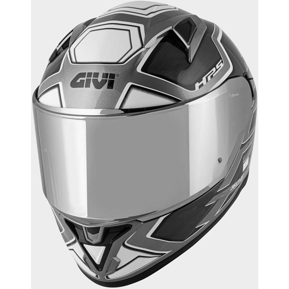 Casque de moto intégral Givi 50.6 Sport Deep Black Silver Double Visor