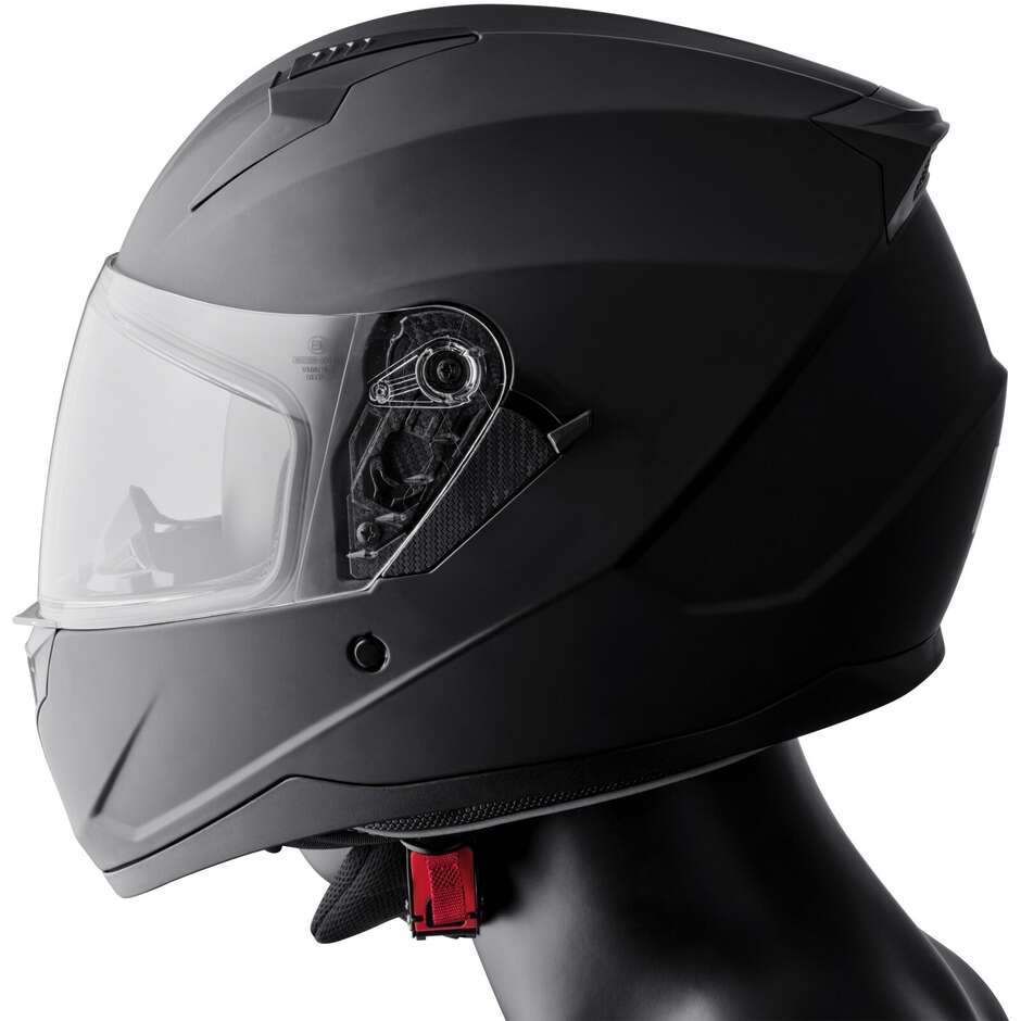 Casque de moto intégral Gms Hexago noir brillant