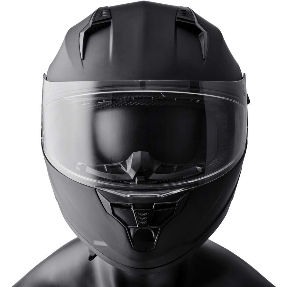 Casque de moto intégral Gms Hexago noir brillant