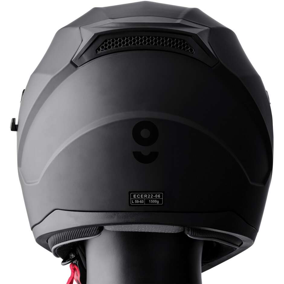 Casque de moto intégral Gms Hexago noir brillant