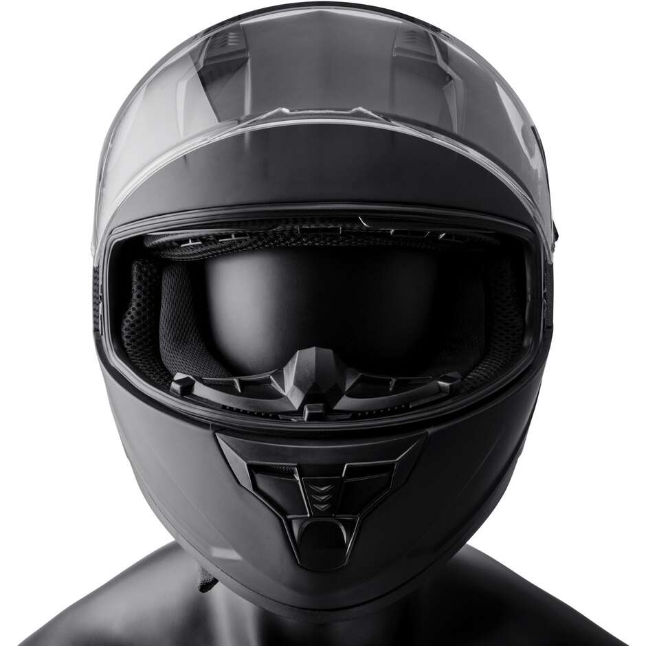 Casque de moto intégral Gms Hexago noir brillant