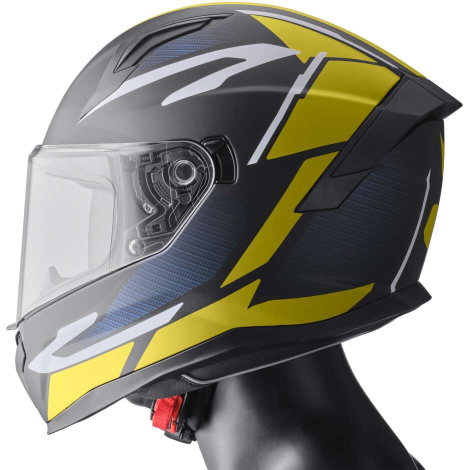Casque de moto intégral Gms Velox Graphic noir jaune gris mat