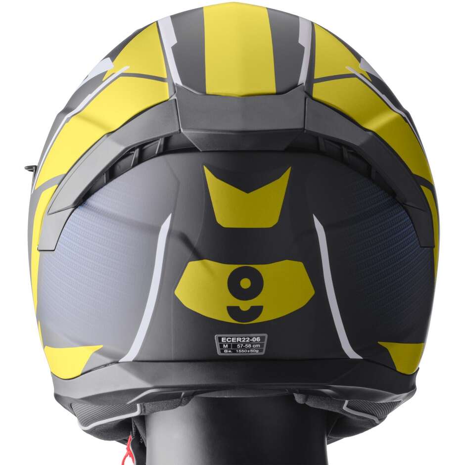 Casque de moto intégral Gms Velox Graphic noir jaune gris mat