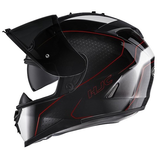 Casque de moto intégral HJC IS-17 Arcus MC1 noir rouge