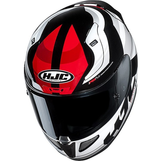 Casque de moto intégral Hjc RPHA 11 Naxos MC1 blanc rouge