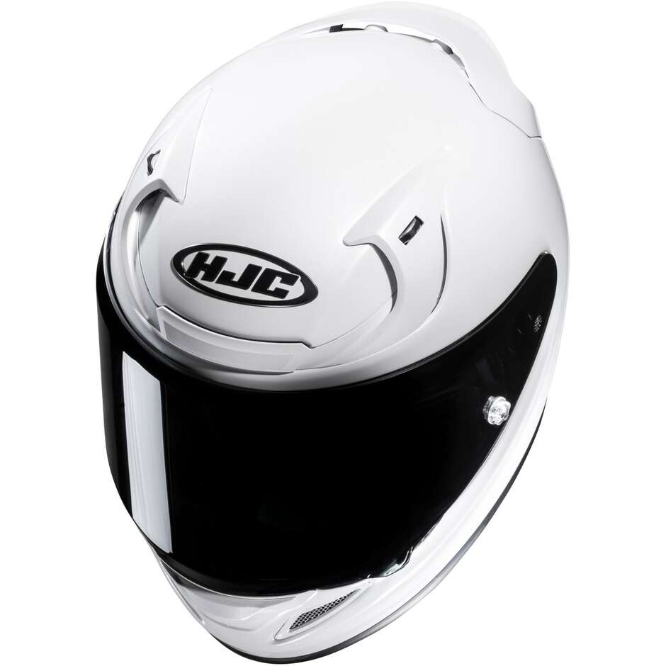 Casque de moto intégral Hjc RPHA 12 Solid blanc perle