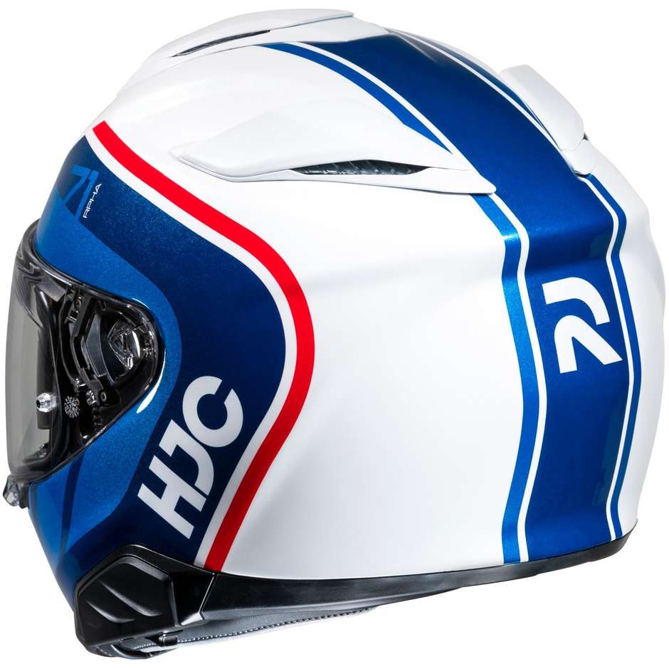 Casque de moto intégral Hjc RPHA 71 MAPOS MC21 Blanc Bleu