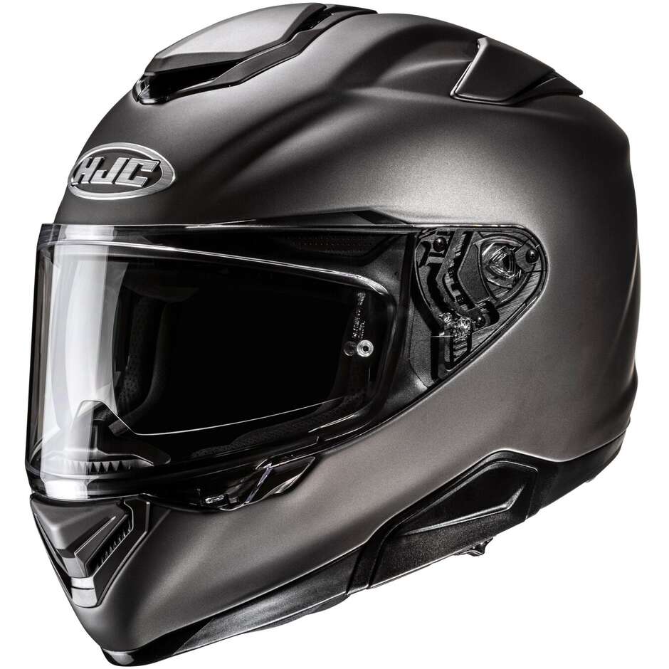 Casque de moto intégral HJC RPHA72 en titane semi-mat
