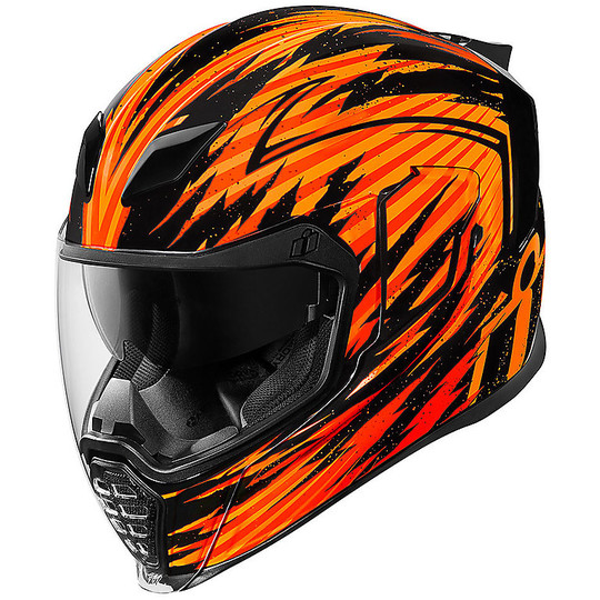 Casque de moto intégral Icon AIRFLITE Fayder Orange