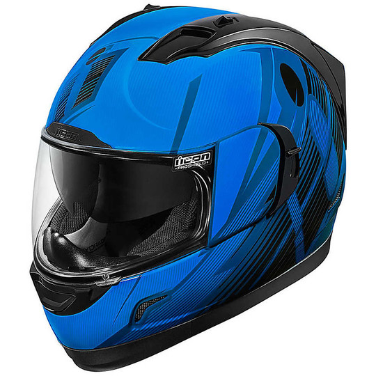 Casque de moto intégral Icon Alliance GT bleu primaire