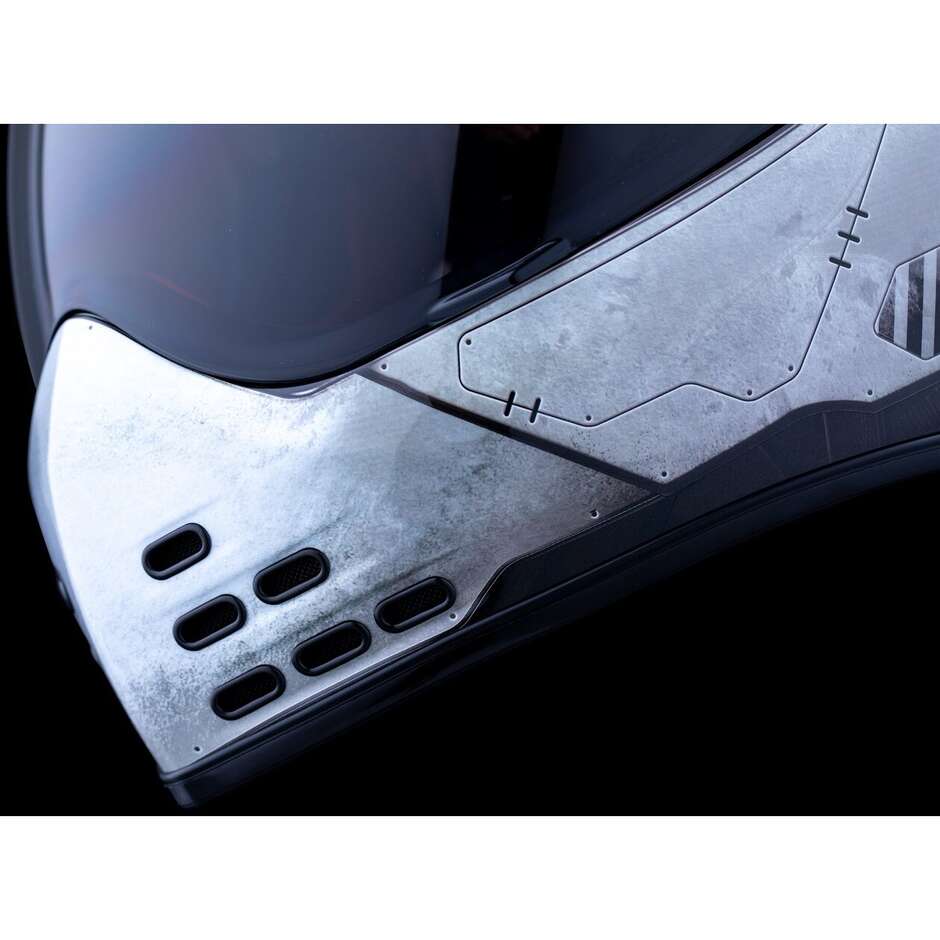 Casque de moto intégral Icon DOMAIN FUTURE Proof gris